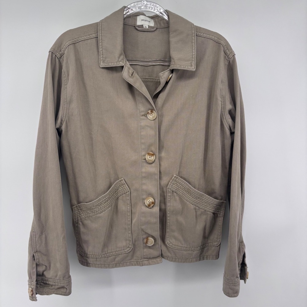 Wishlist Women's Button Down Jacket With Pockets Casual Neutral Everyday - S